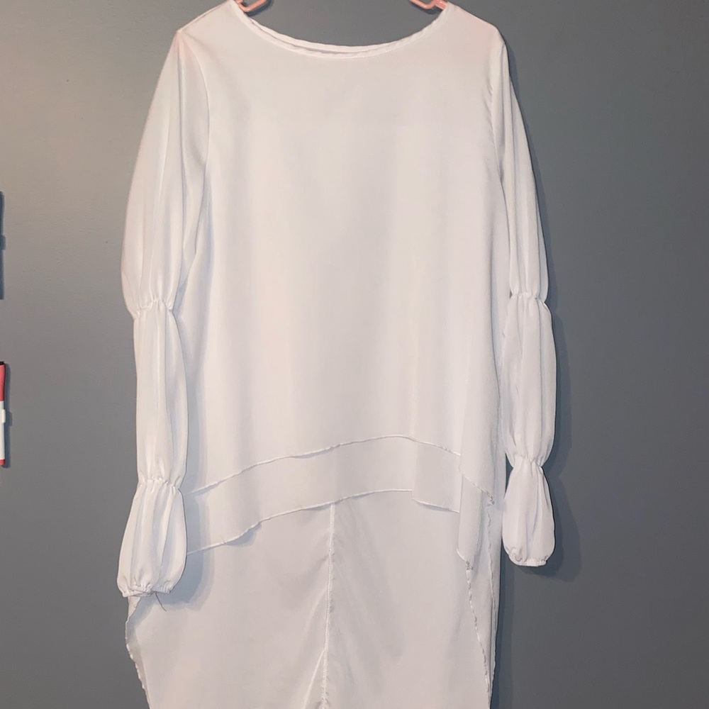 White High-Low Dress